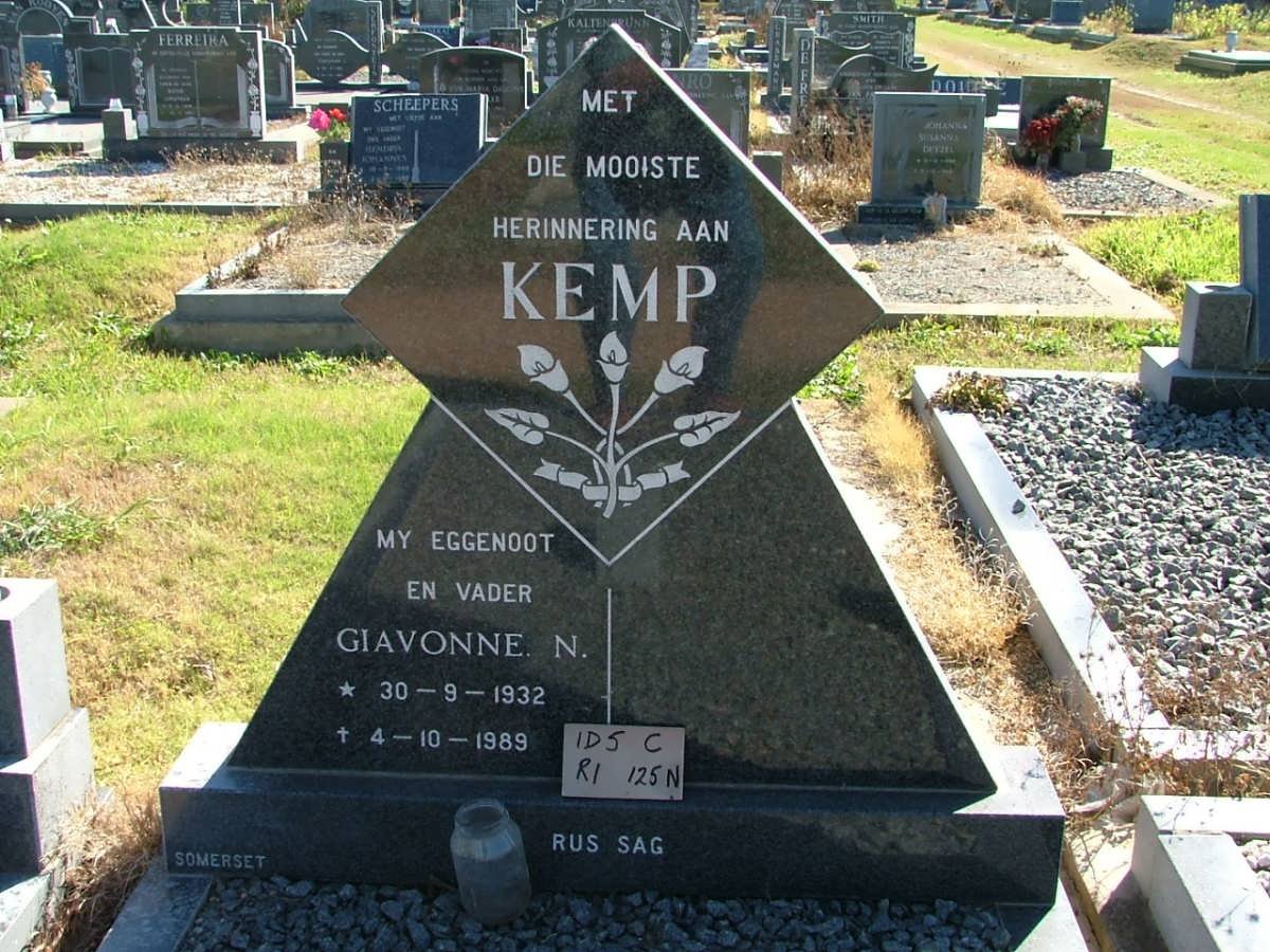 KEMP Giavonne N. 1932-1989