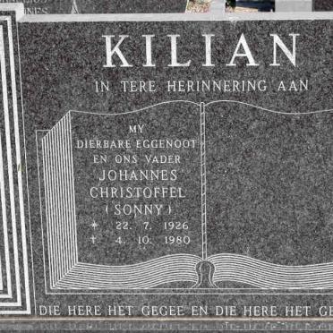 KILIAN Johannes Christoffel 1926-1980