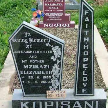 KOPISANI Mzikazi Elizabeth 1966-2003