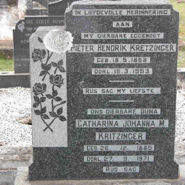 KRETZINGER Pieter Hendrik 1868-1953 &amp; Catharina Johanna M. 1885-1971