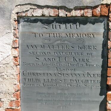 KERR Christina Susanna 1822-1832 :: KERR Ann Matters 182?-1826