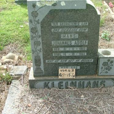 KLEINHANS Johannes Adolf 1900-1963