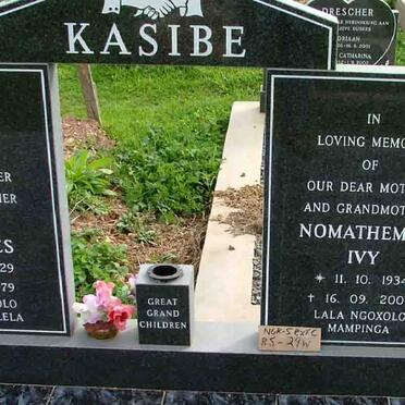 KASIBE Nomathemba Ivy 1934-2002