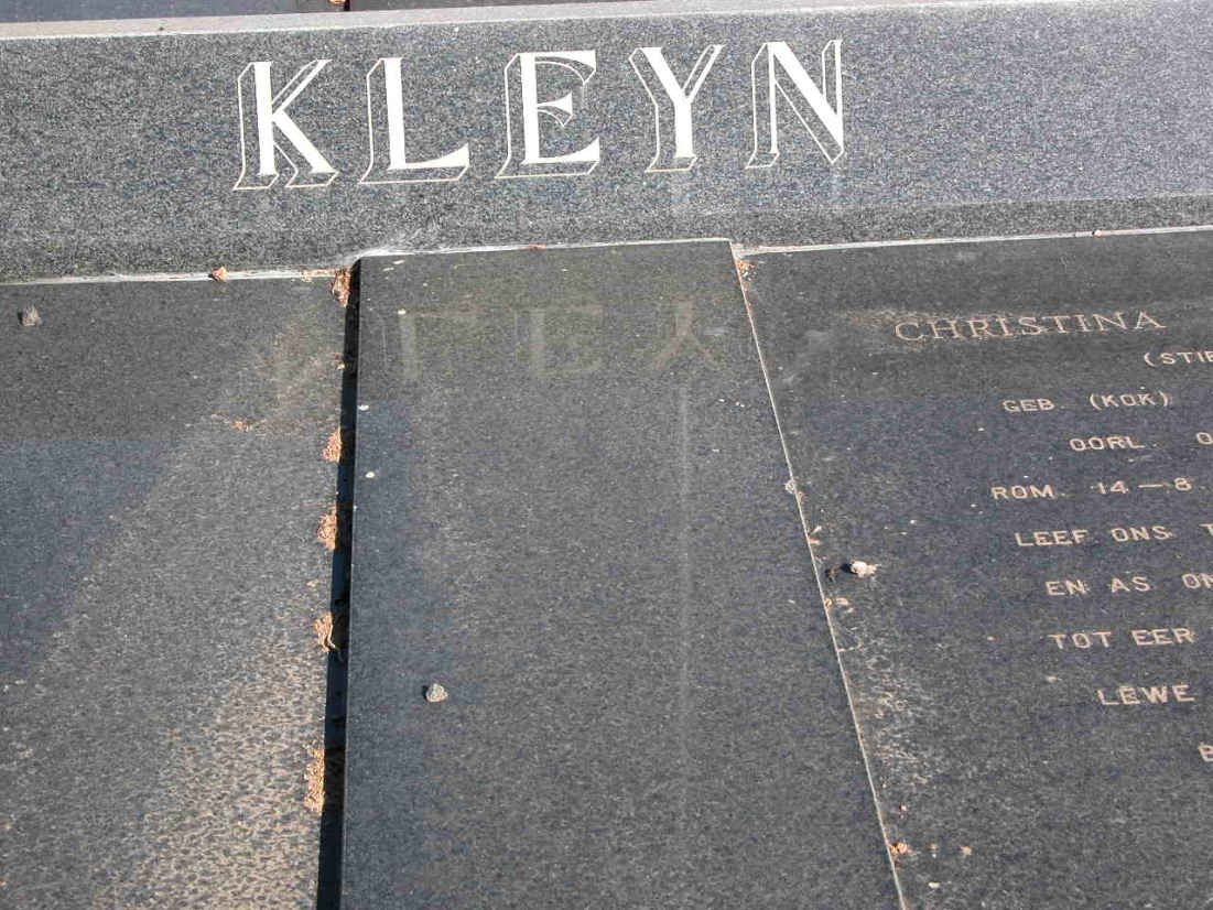 KLEYN Christina Elizabeth nee KOK 1934-1984