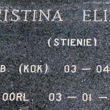 KLEYN Christina Elizabeth nee KOK 1934-1984