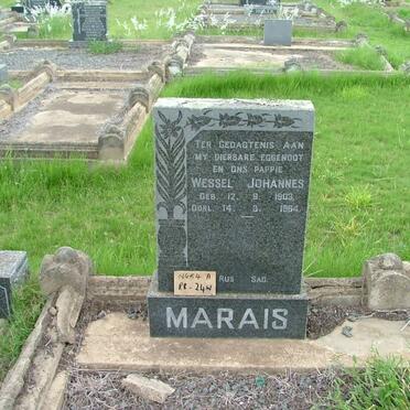 MARAIS Wessel Johannes 1903-1964