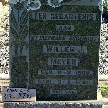 MEYER Willem J. 1908-1966