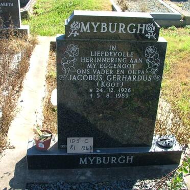 MYBURGH Jacobus Gerhardus 1926-1989