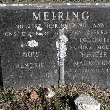MEIRING Louis Hendrik 1912- &amp; Hester Magdalena BREYTENBACH 1913-1981