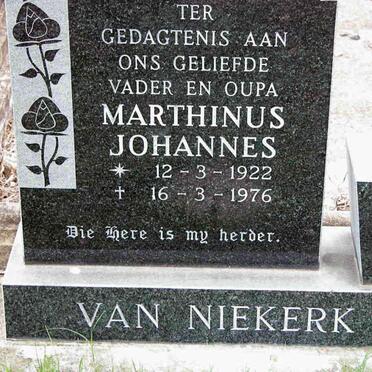 NIEKERK Marthinus Johannes, van 1922-1976