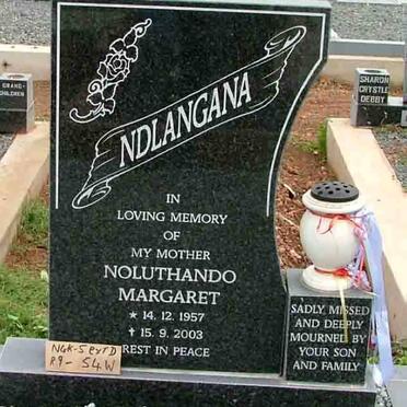NDLANGANA Noluthando Margaret 1957-2003