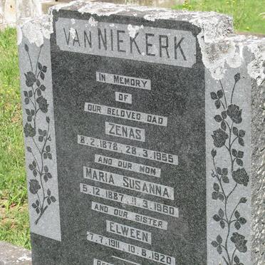 NIEKERK Zenas, van 1878-1955 &amp; Maria Susanna 1887-1960 :: VAN NIEKERK Elween 1911-1920