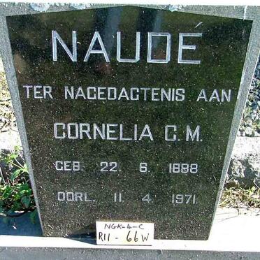 NAUDÉ Cornelia C.M. 1888-1971