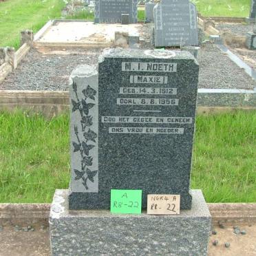 NOETH M.I. 1912-1956
