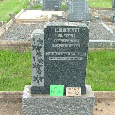 NOETH M.I. 1912-1956