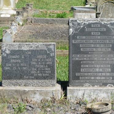 NELL Wilhelmus Johannes 1886-1945 &amp; Christina F. SLABBERT 1889-1974 :: BROWN Presilla 1929-1929 :: BROWN Jurgen 1933-1933