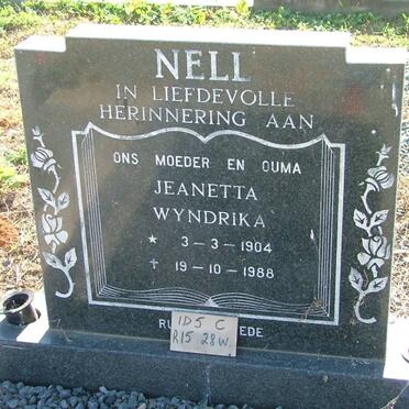 NELL Jeanetta Wyndrika 1904-1988