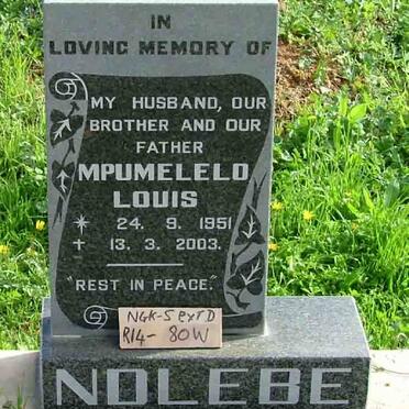 NDLEBE Mpumelelo Louis 1951-2003