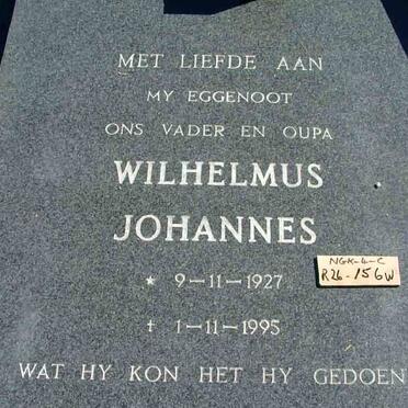 NELL Wilhelmus Johannes 1927-1995