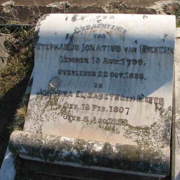 NIEKERK Stephanus Ignatius, van 1799-1886 &amp; Anna Elizabeth MEYER 1807-1853