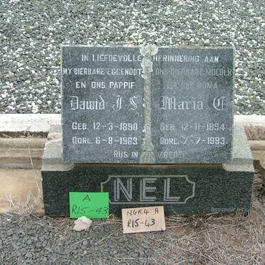 NEL Dawid J.S. 1890-1963 &amp; Maria C. 1894-1993