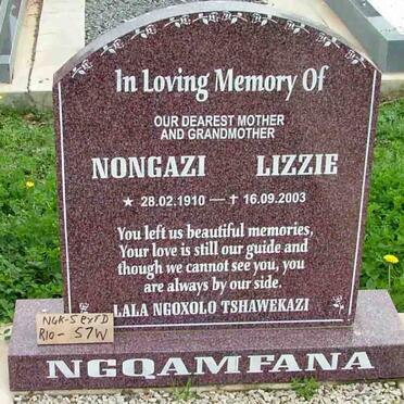 NGQAMPANA Nongazi Lizzie 1910-2003
