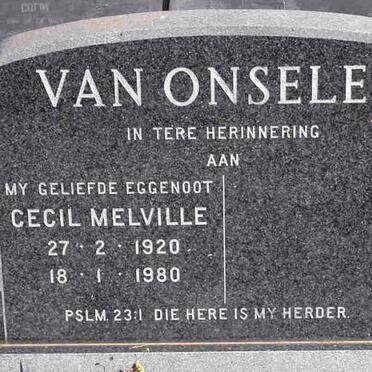 ONSELEN Cecil Melville, van 1920-1980