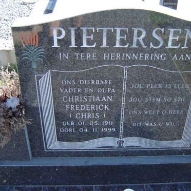 PIETERSEN Christiaan Frederick 1911-1999