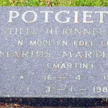 POTGIETER Marius Marthinus 1906-1984