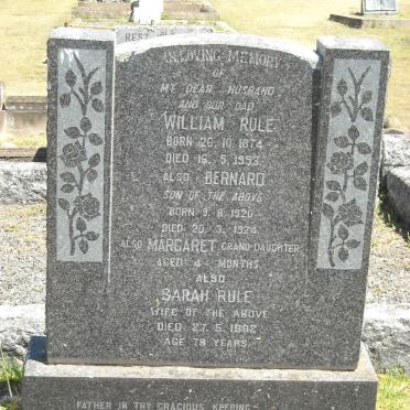 RULE William 1874-1953 &amp; SARA -1982