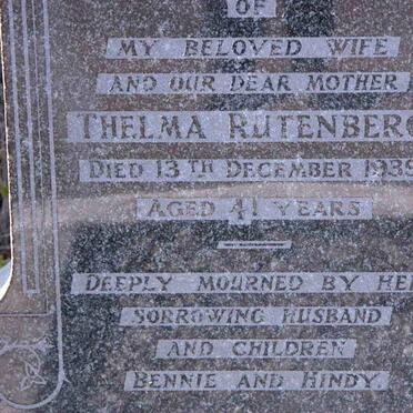RUTENBERG Thelma -1939
