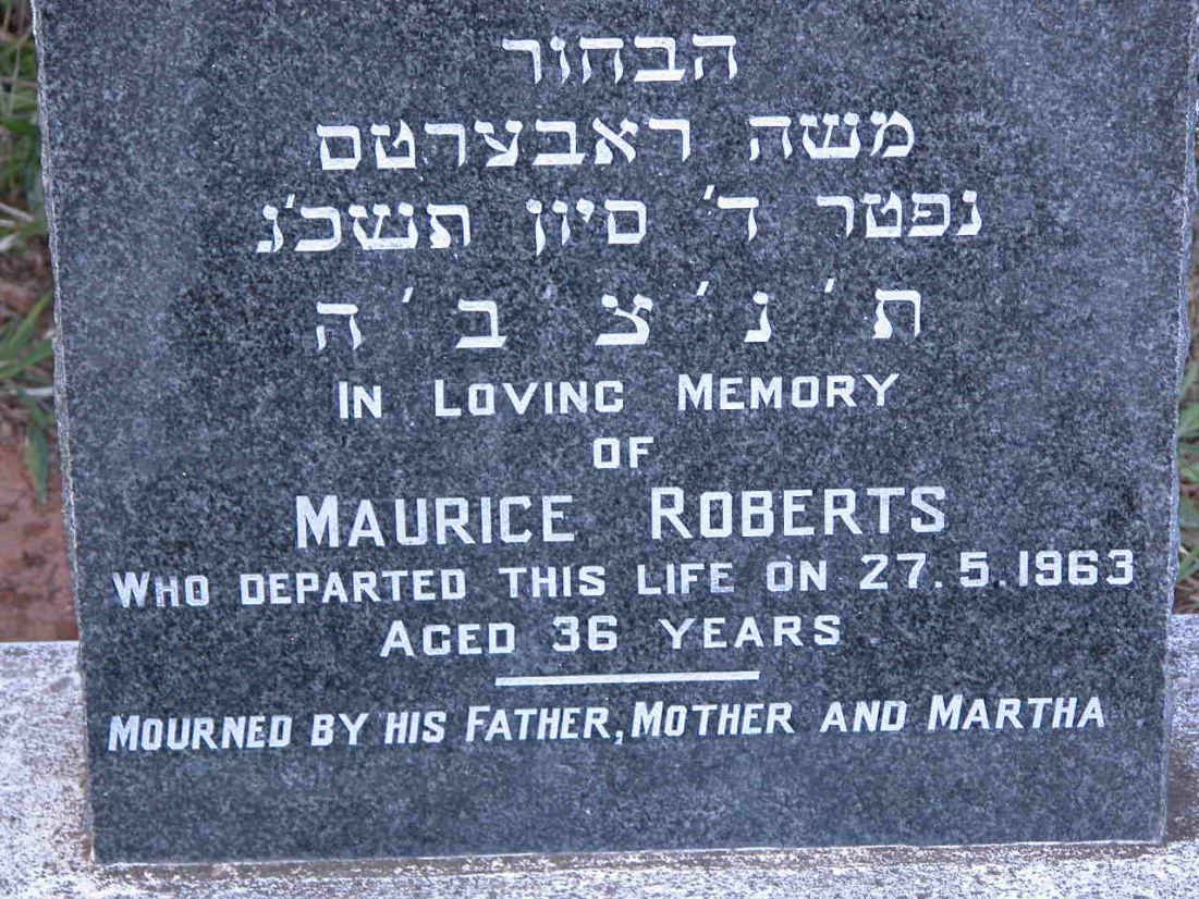 ROBERTS Maurice -1963