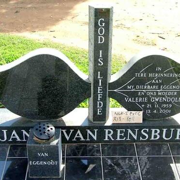 RENSBURG Valerie Gwendoline, Janse van 1959-2001