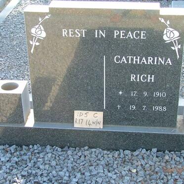 RICH Catharina 1910-1988