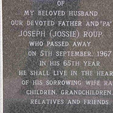 ROUP Joseph -1967 &amp; Rachel GAWRONSKY -1972