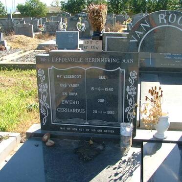 ROOYEN Ewerd Gerhardus, van 1940-1990