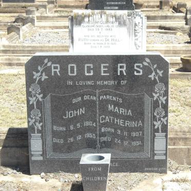 ROGERS John 1904-1955 &amp; Maria Catherina 1907-1951