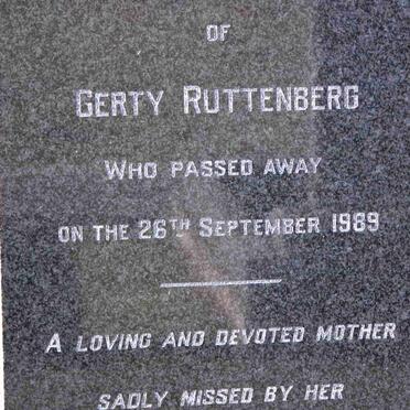 RUTTENBERG Gerty -1989