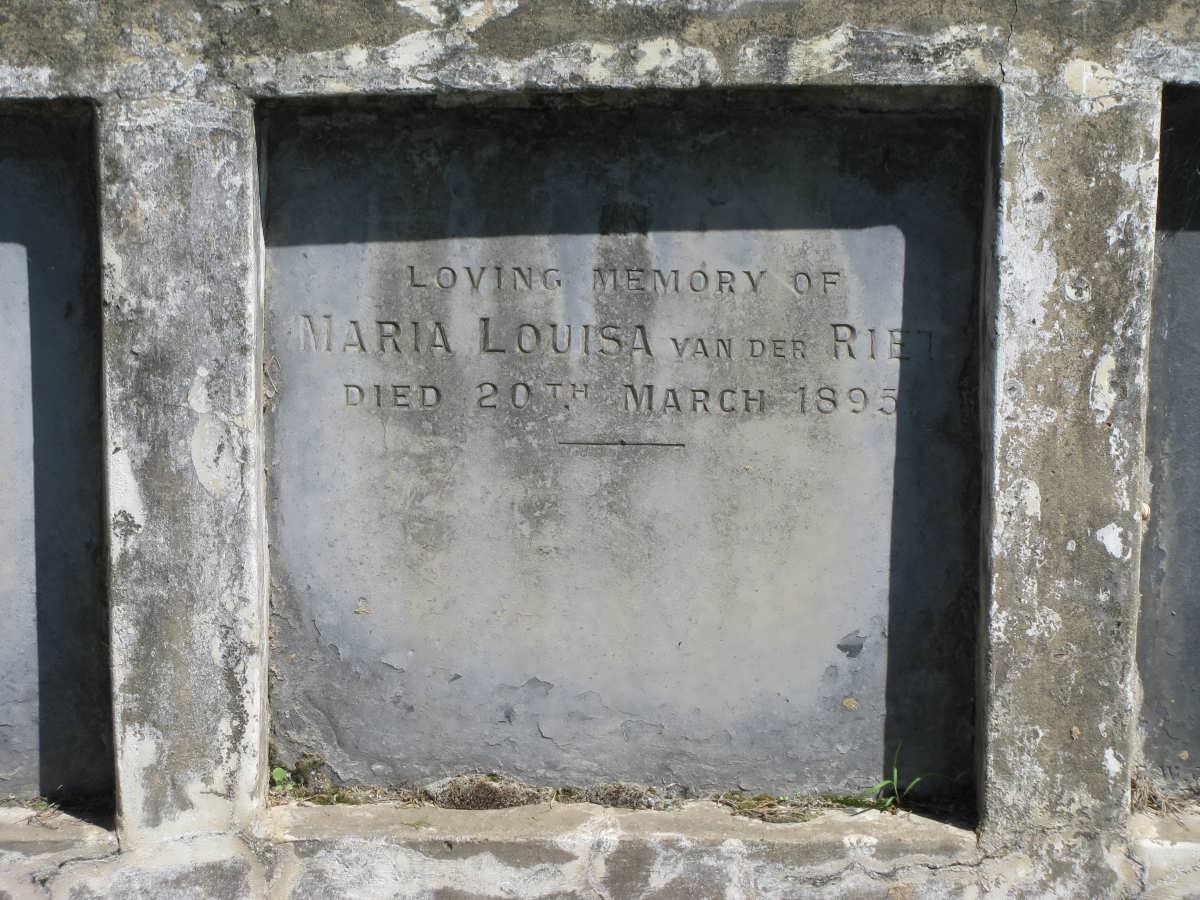RIET Maria Louisa, van der -1895
