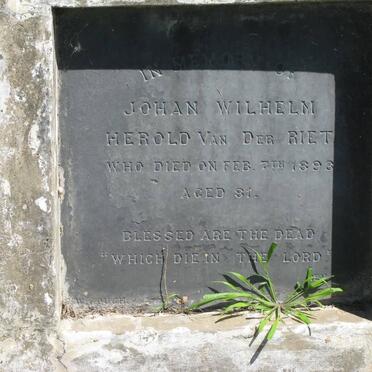 RIET Johan Wilhelm Herold, van der -1893