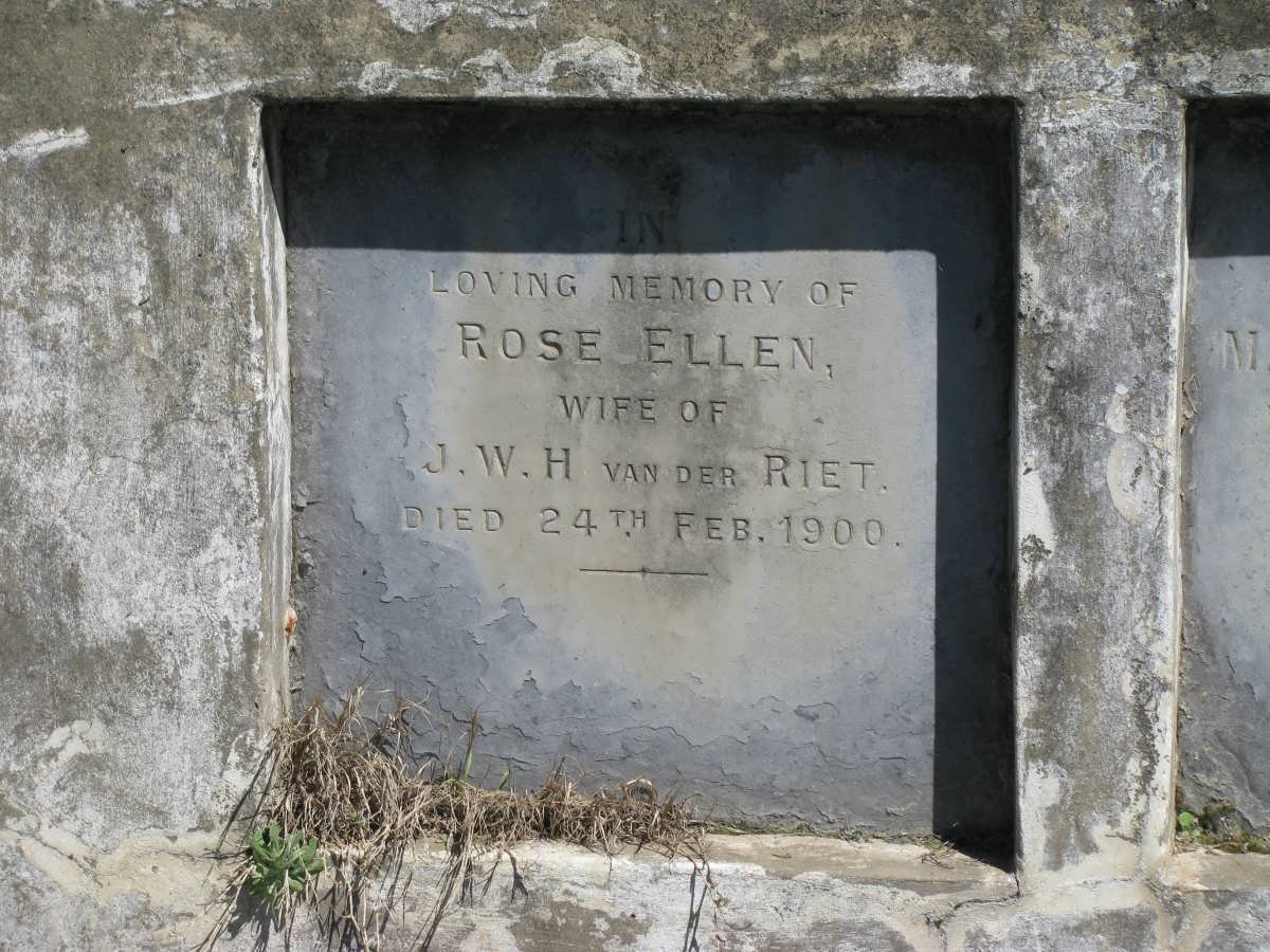 RIET Rose Ellen, van der nee BURNETT -1900