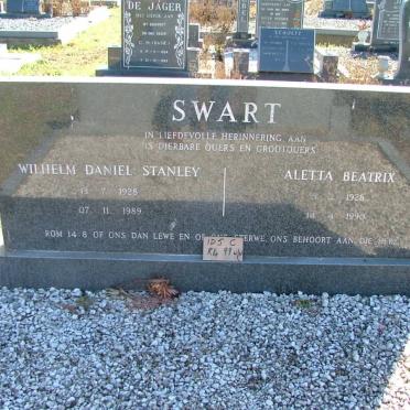 SWART Wilhelm Daniel Stanley 1928-1989 &amp; Aletta Beatrix 1928-1990