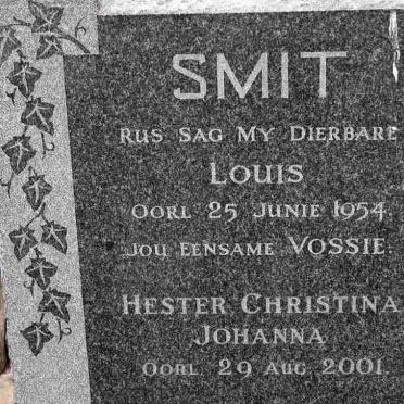 SMIT Louis -1954 &amp; Hester Christina Johanna -2001