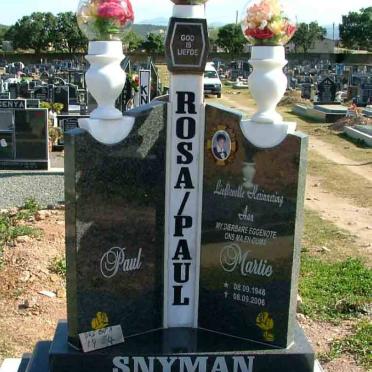 SNYMAN Martie 1946-2006
