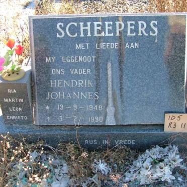 SCHEEPERS Hendrik Johannes 1948-1990