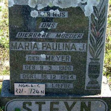 STEYN Maria Paulina J. MEYER 1900-1964