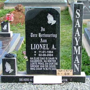 SAAYMAN Lionel A. 1964-2004