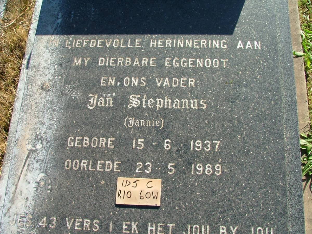 STRYDOM Jan Stephanus 1937-1989