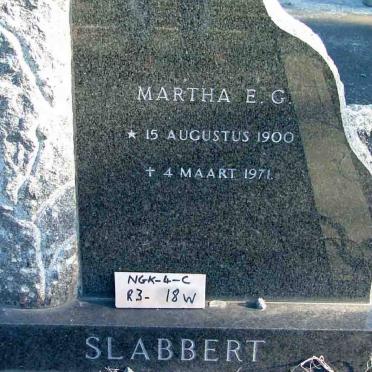 SLABBERT Martha E.G. 1900-1971