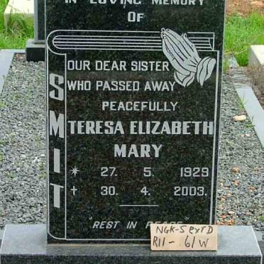 SMIT Teresa Elizabeth Mary 1929-2003